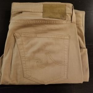 Mens AG The Matchbox Slim Straight Khaki Pants